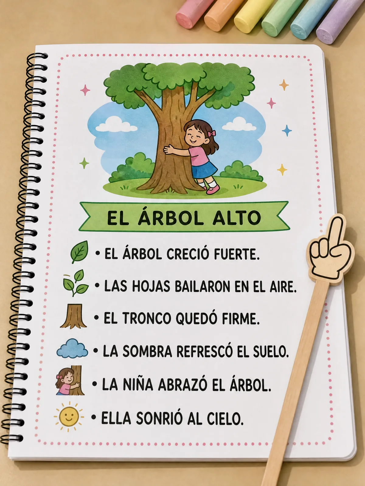 Actividad El Árbol Alto: lectura de oraciones simples