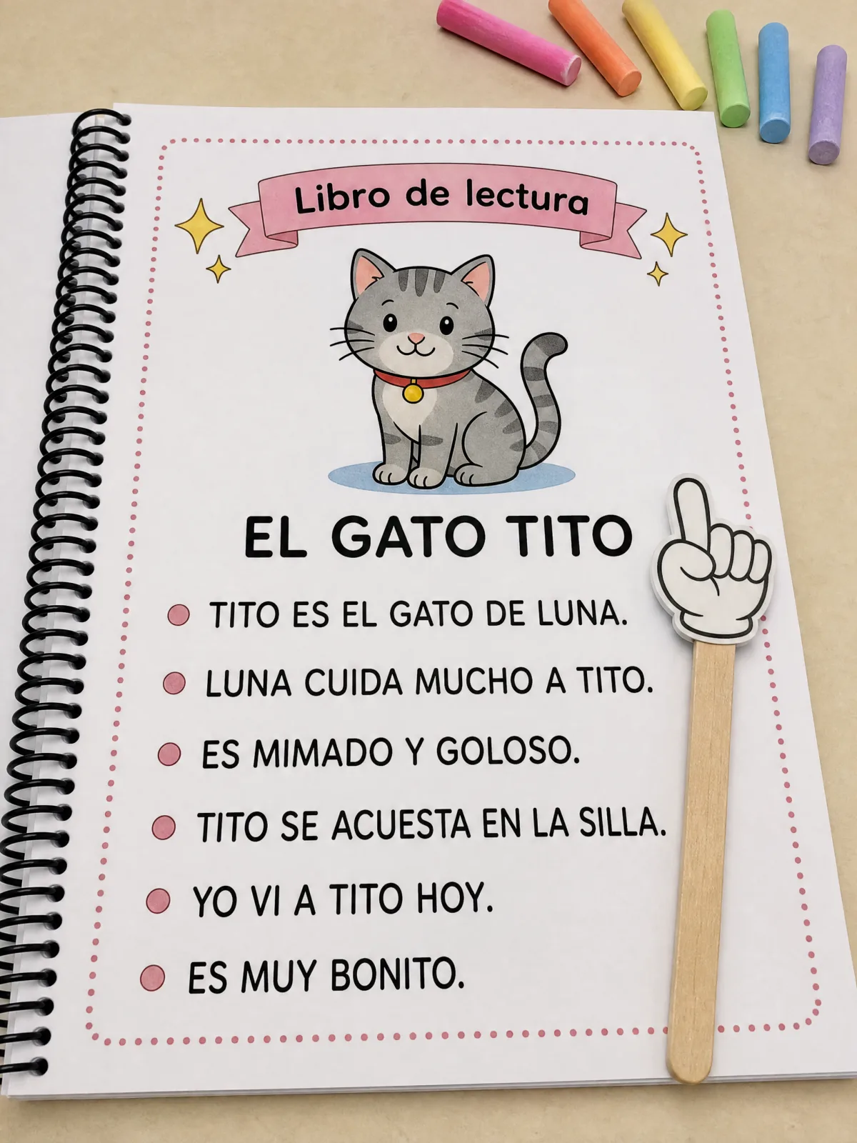 Actividad El Gato Tito: lectura de oraciones simples