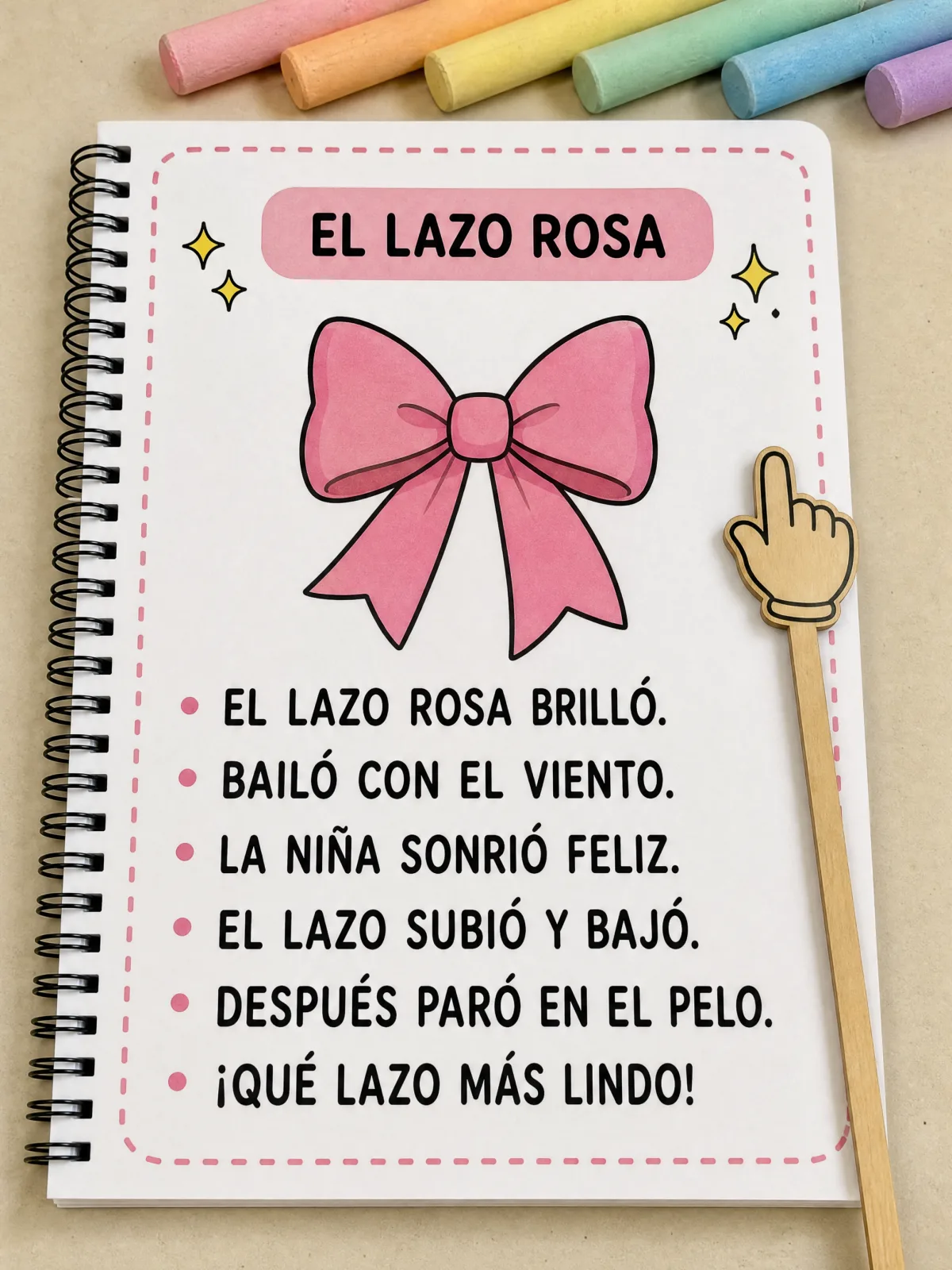Actividad El Lazo Rosa: lectura de oraciones simples